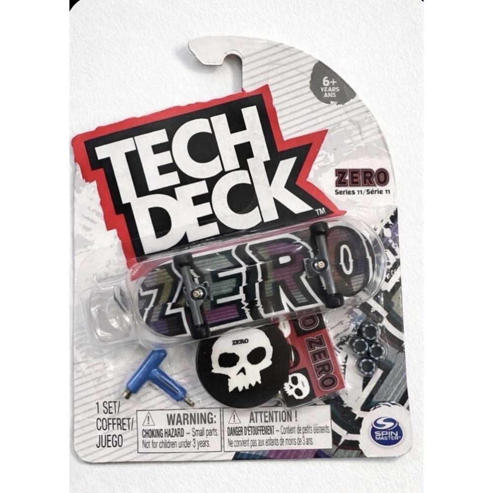 Tech Deck Zero Series 11 Skateboard W/ Tool & Extra Wheels New